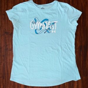 Under Armour Girl's Blue Gymnast Graphic Tee